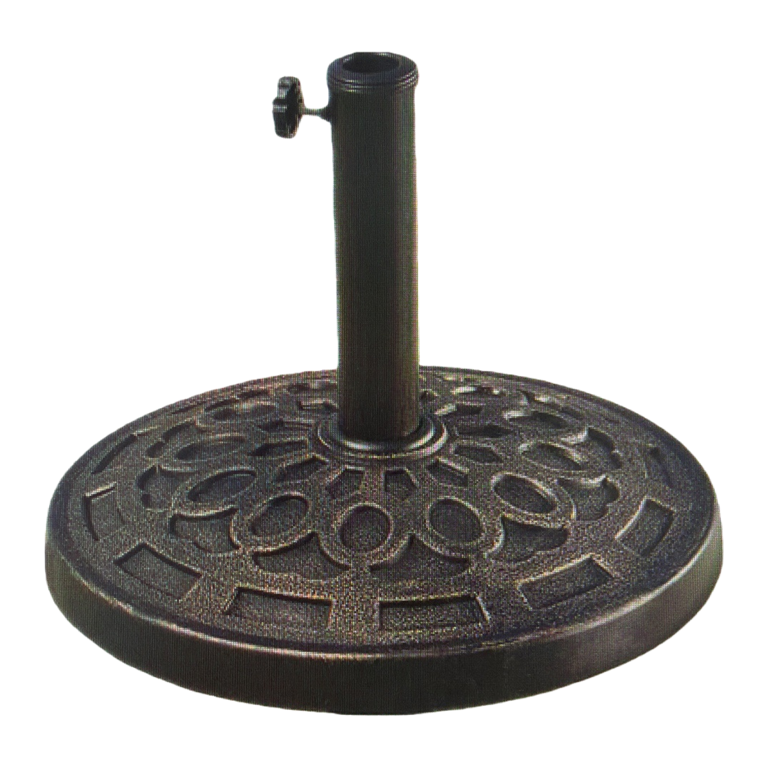 The black hollowed-out circular umbrella base and the outdoor sunshade umbrella counterweight base are stable and windproof Item Picture