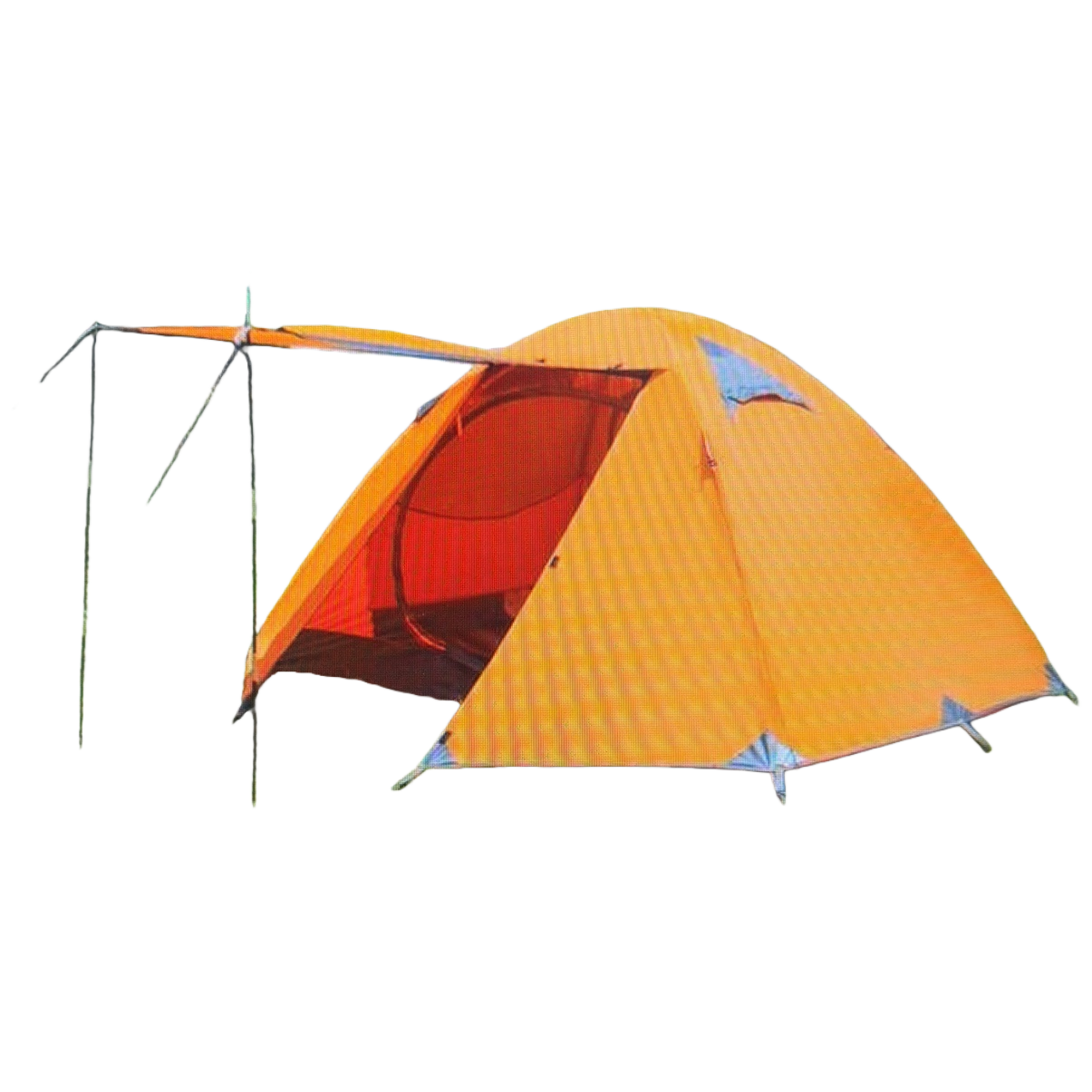 Orange outdoor camping tent, portable waterproof and windproof wild tent Item Picture