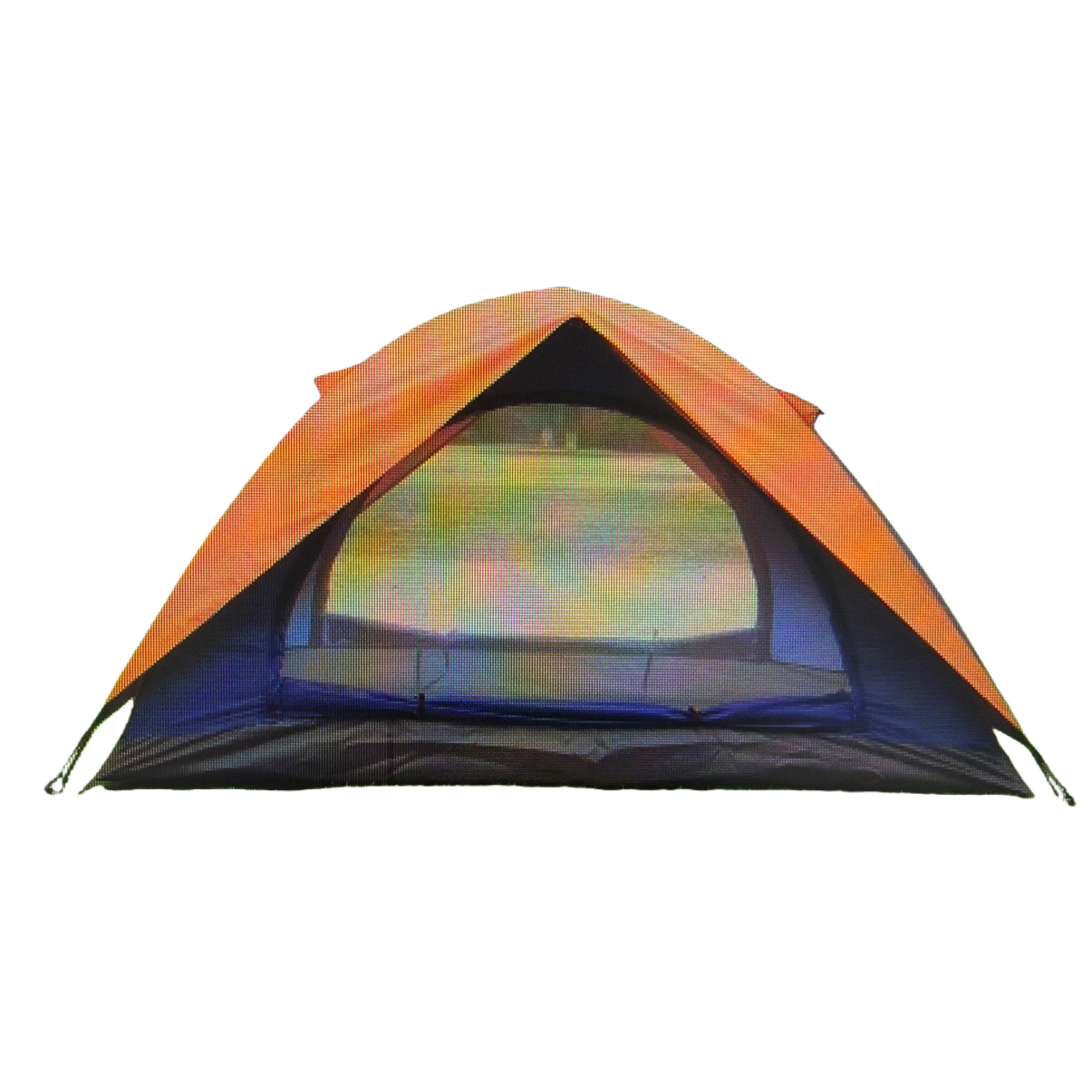 Orange thickened Oxford fabric camping tent for 3-4 people family camping Item Picture