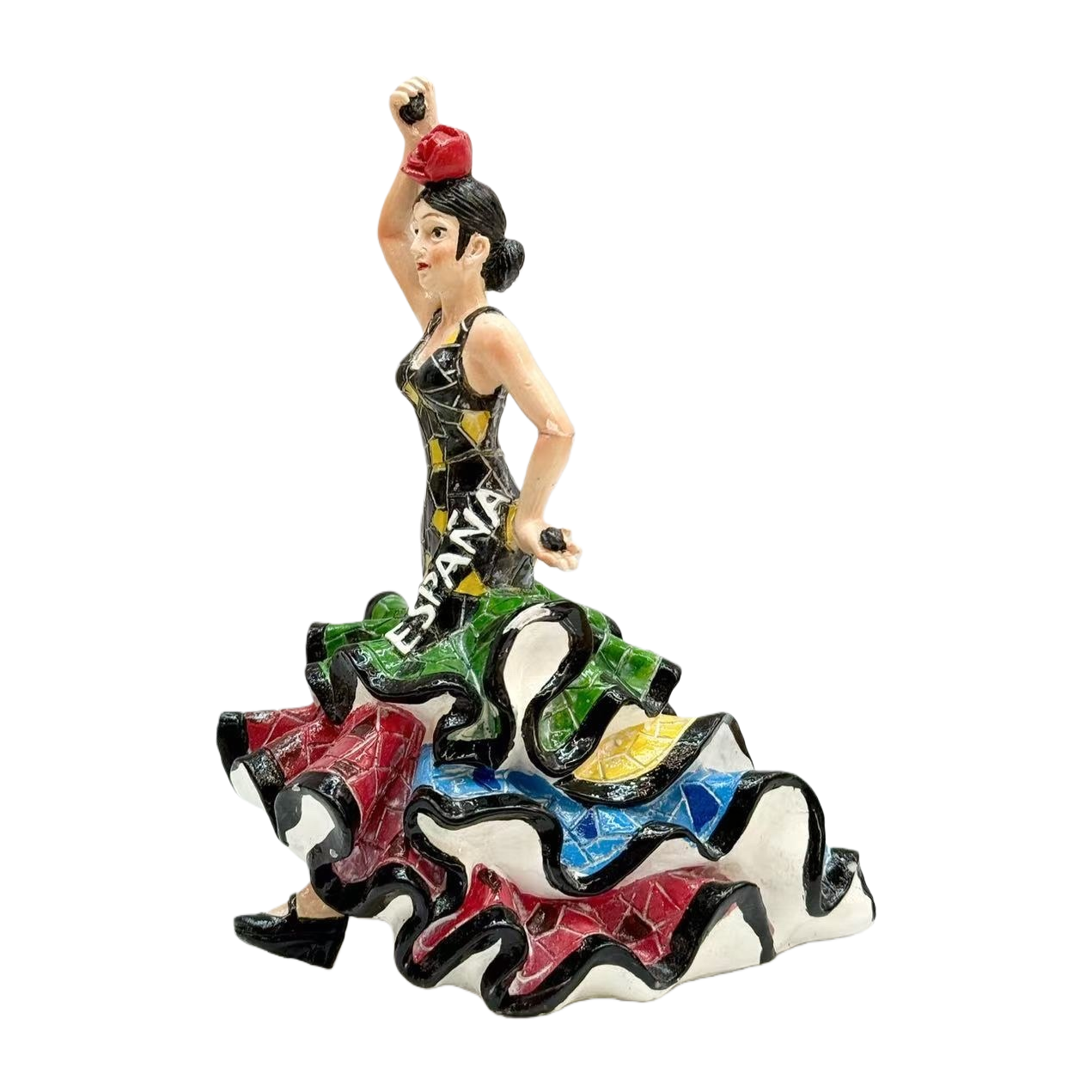 Colorful flamenco dancer statue ornaments, living room decorative art sculptures, home soft furnishings Item Picture