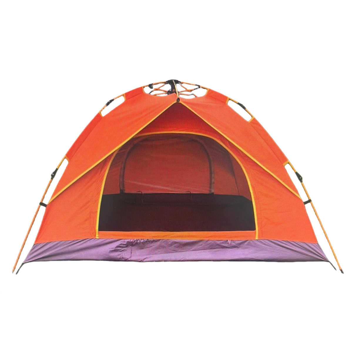 The orange quick-opening automatic tent camping equipment is lightweight, portable and single-layer Item Picture