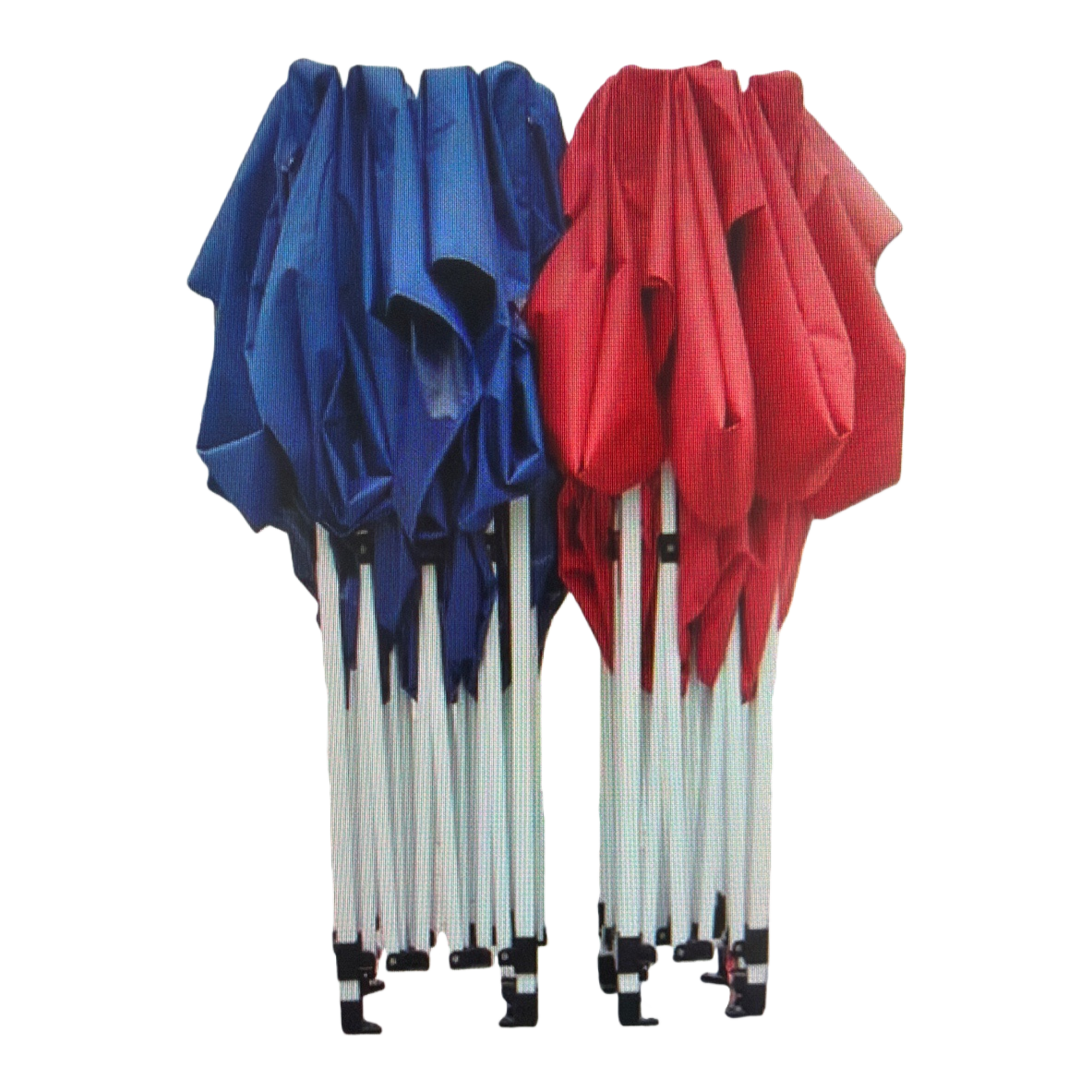 Blue and red dual-color folding tent, portable outdoor camping sunshade and waterproof tent Item Picture