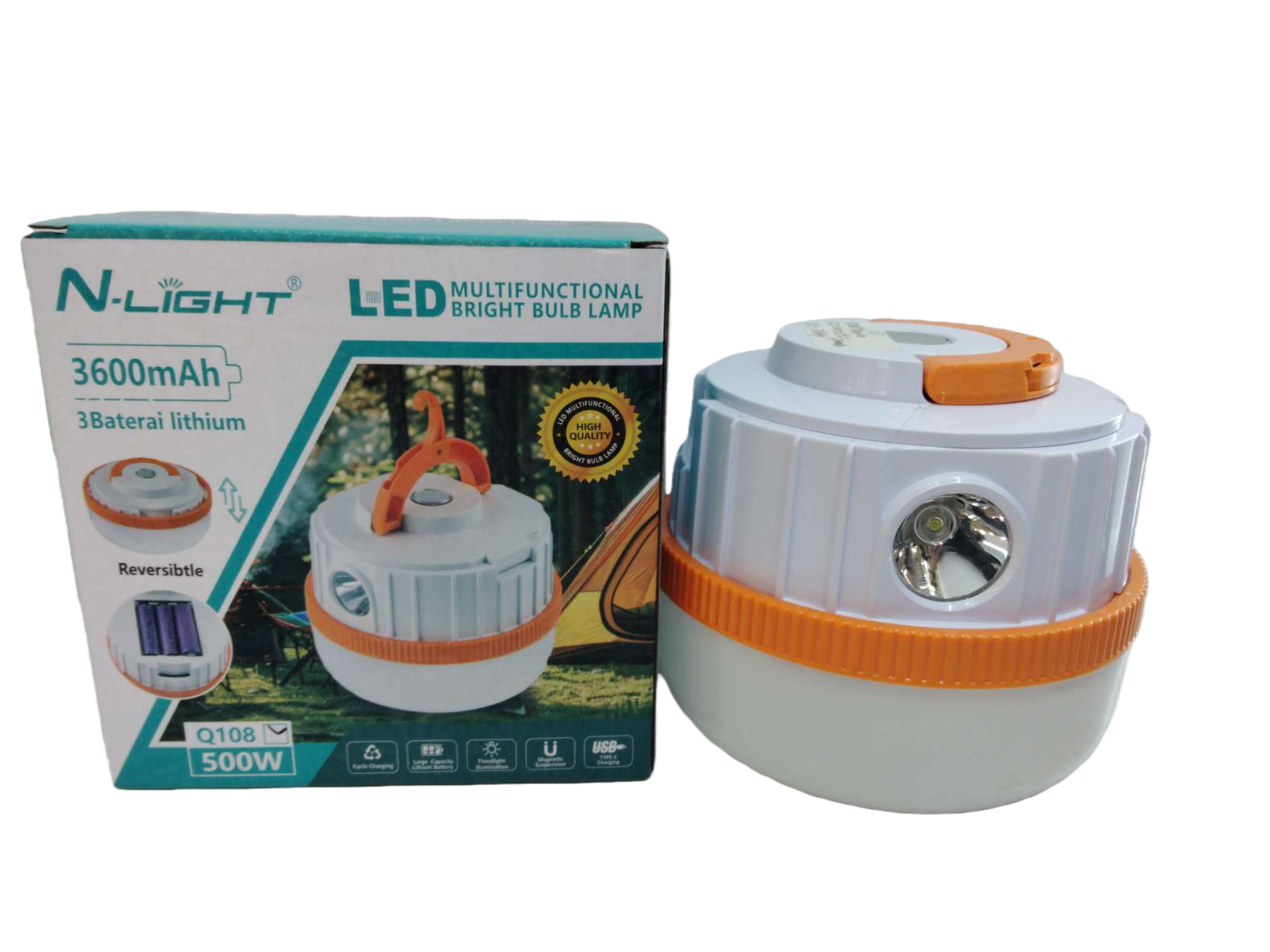 New dual-source multi-functional camping lamp with electric display, hook and rechargeable camping lamp undefined