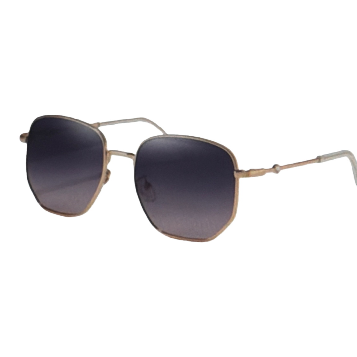 Golden-framed gradient lens sunglasses, fashionable UV-resistant polarized sunglasses Item Picture