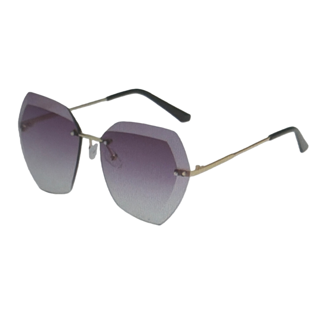Purple gradient lens frameless sunglasses are fashionable, lightweight and UV-resistant, suitable for both men and women Item Picture