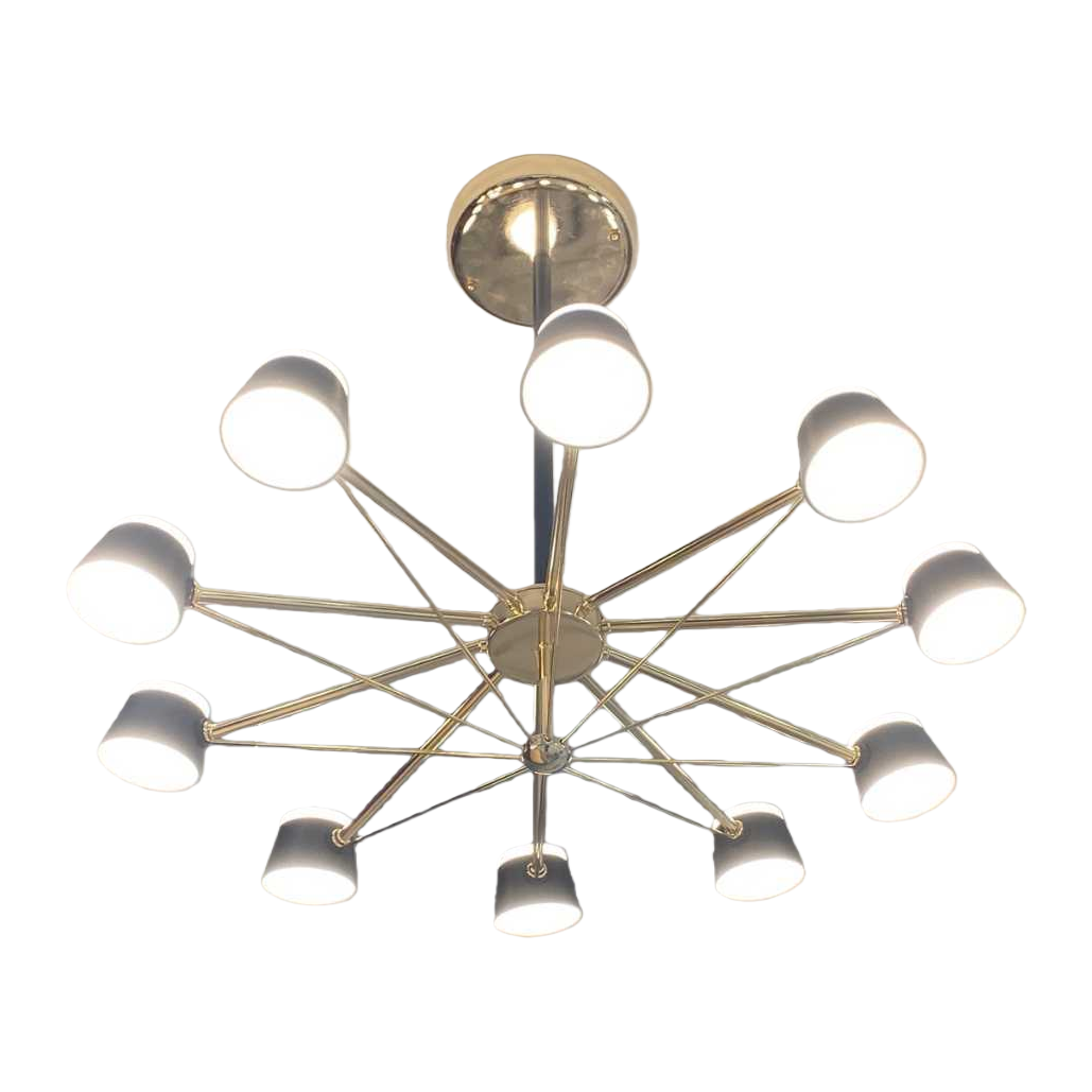 Golden star-shaped pendant lamp, Nordic minimalist living room and bedroom ceiling lamp, modern light luxury LED light source Item Picture
