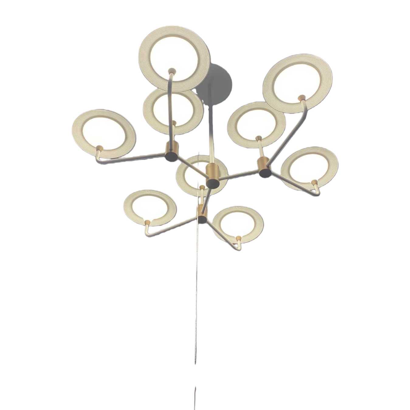 White chandelier, modern and simple living room, dining room, bedroom ceiling lamp, Nordic style LED light source Item Picture