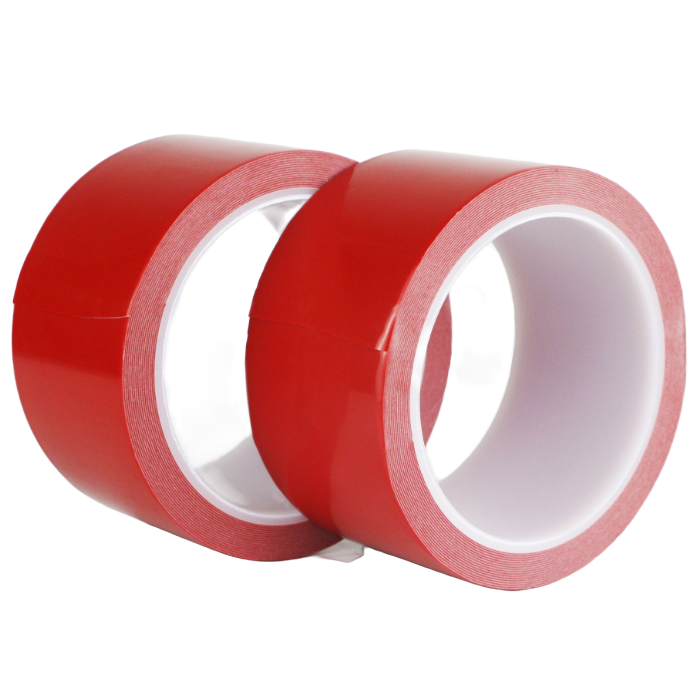 Red double-sided tape, 3M strong adhesive, 50-meter roll for home, office and decoration fixation Item Picture