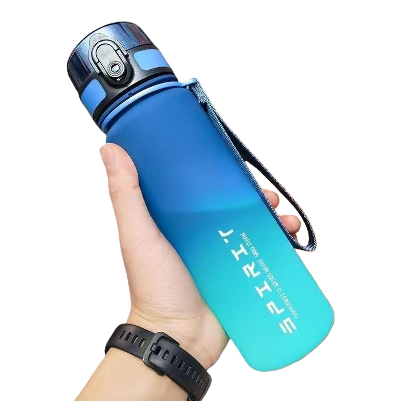 500ml blue-green gradient glass water cup, heat-resistant and portable for office and home use Item Picture