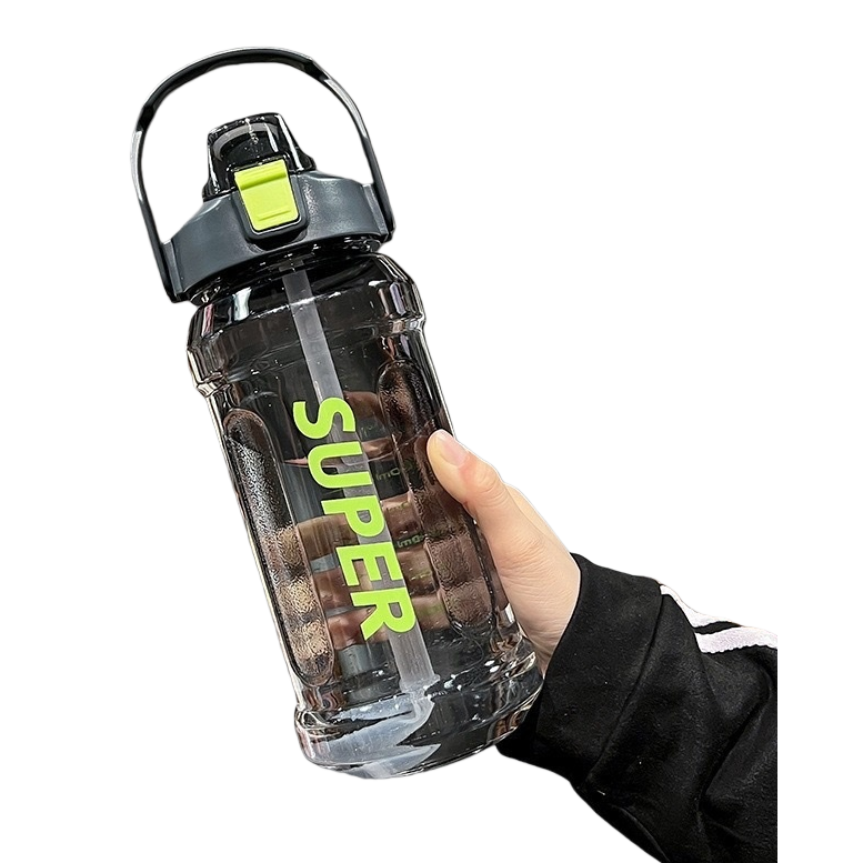 The black hand-held water cup has a large capacity for heat and cold preservation, is portable, simple and fashionable, and is suitable for both office and home use Item Picture