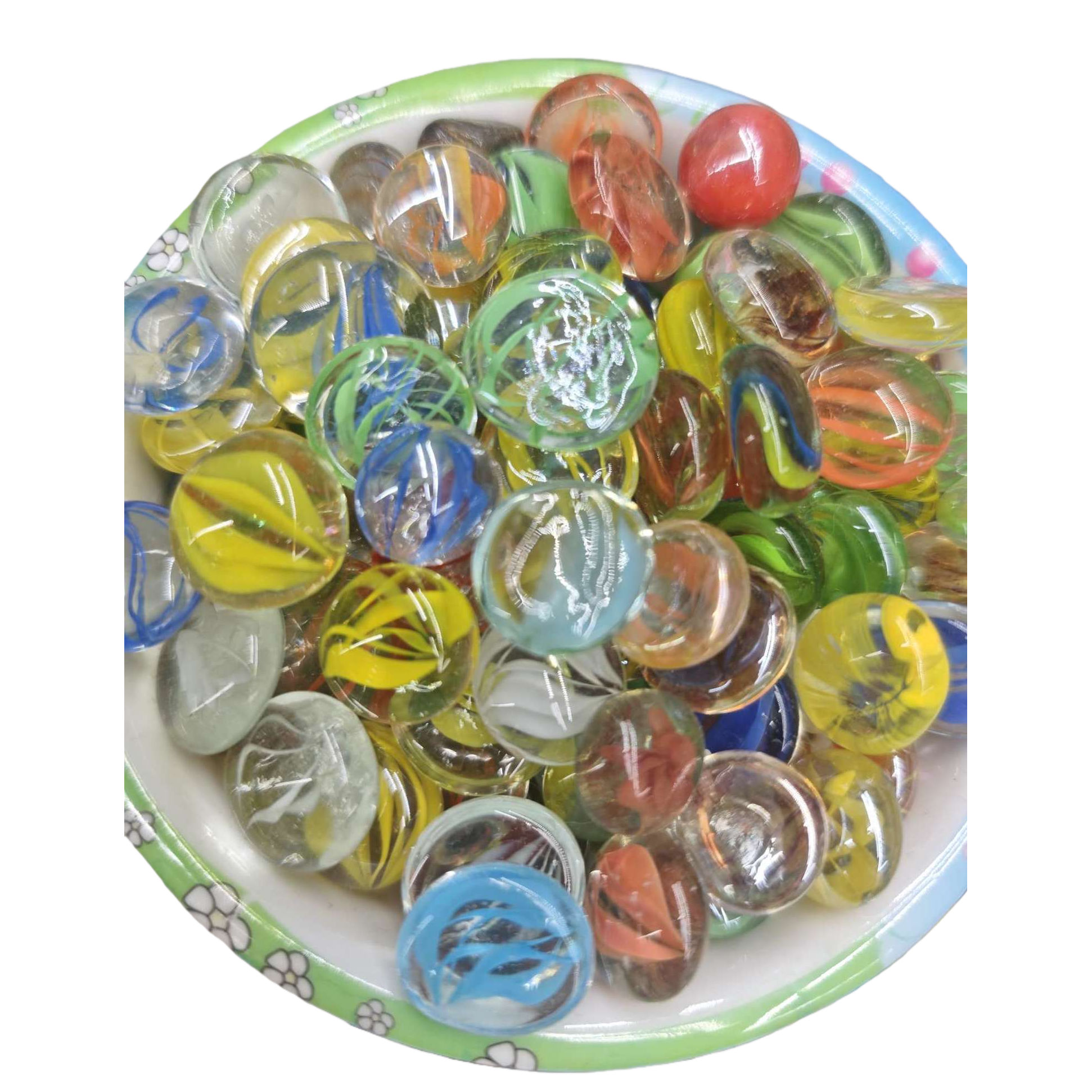 Colored glass beads, transparent and multi-color mixed packaging, randomly dispatched. Glass bead fish tank decoration Item Picture