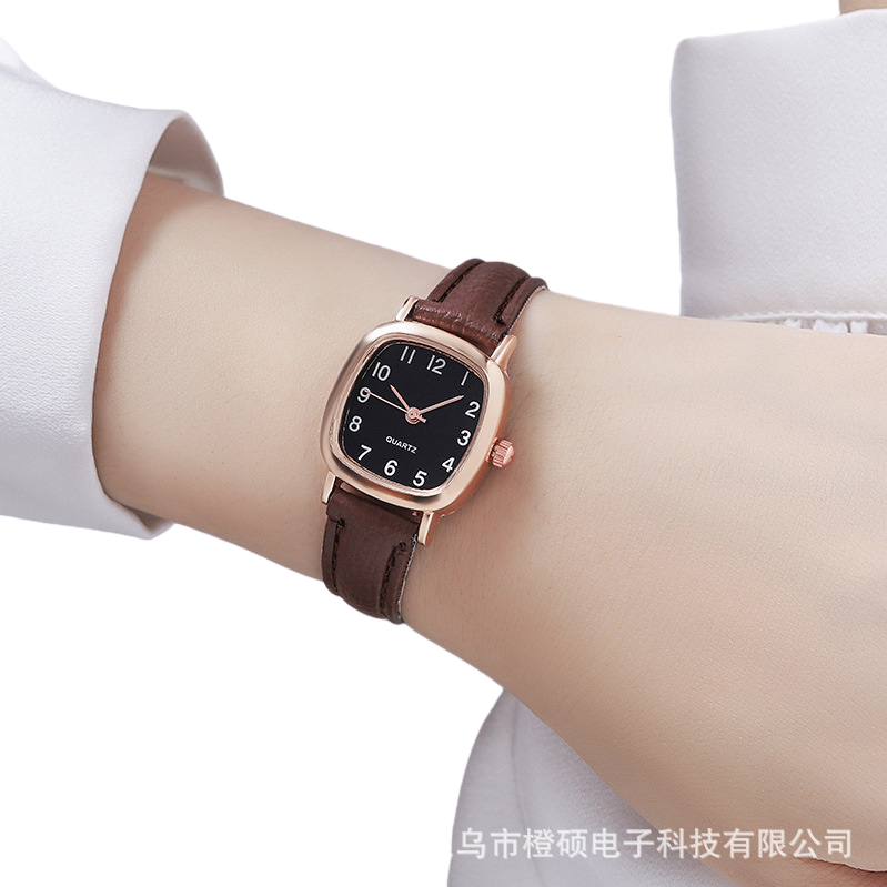 إطارات ذهبية وردية بنية مع ساعة للرجال Item Picture