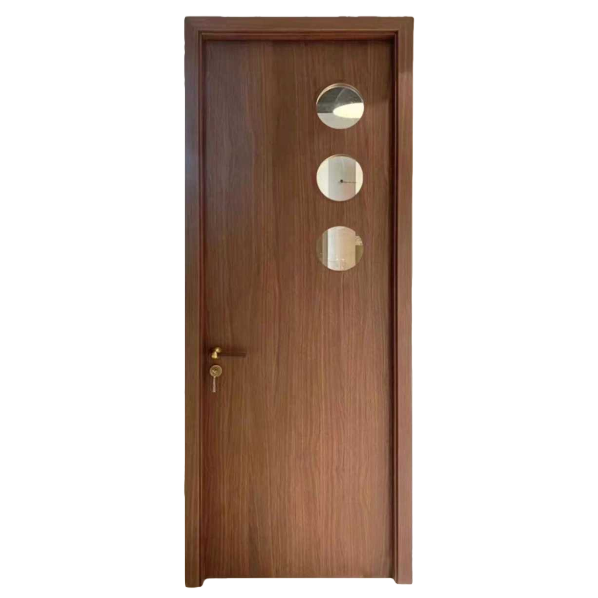 الأبواب الداخلية المصنوعة من الخشب الصلب المغطاة بأغطية بنية اللون Item Picture