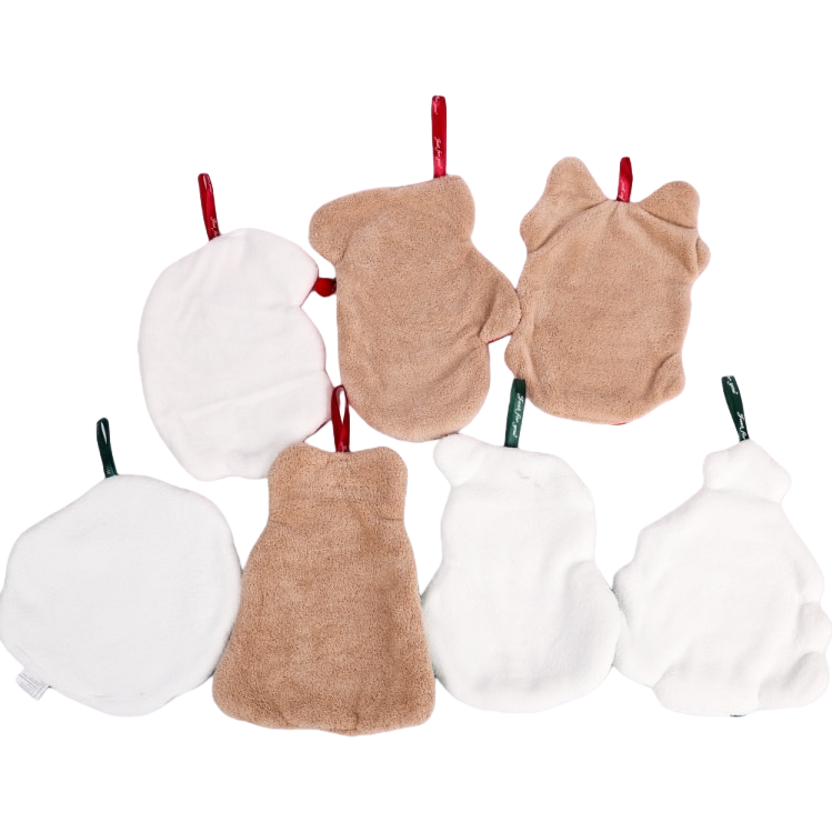Christmas-style cartoon pure cotton hand towels and soft absorbent bath towels Item Picture