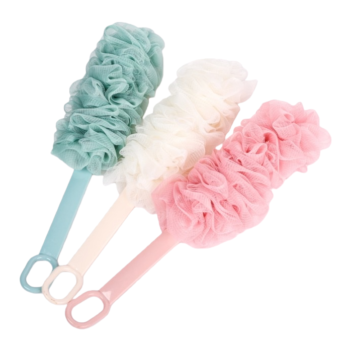 Colorful bath balls, multi-color mixed exfoliating scrub balls, soft and skin-friendly bathroom bath products Item Picture