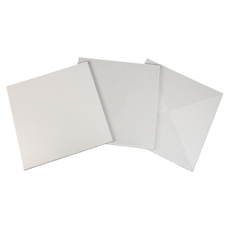 White perforated aluminum ceiling panel sound-absorbing ceiling material 300x300mm fireproof and moisture-proof metal ceiling Item Picture