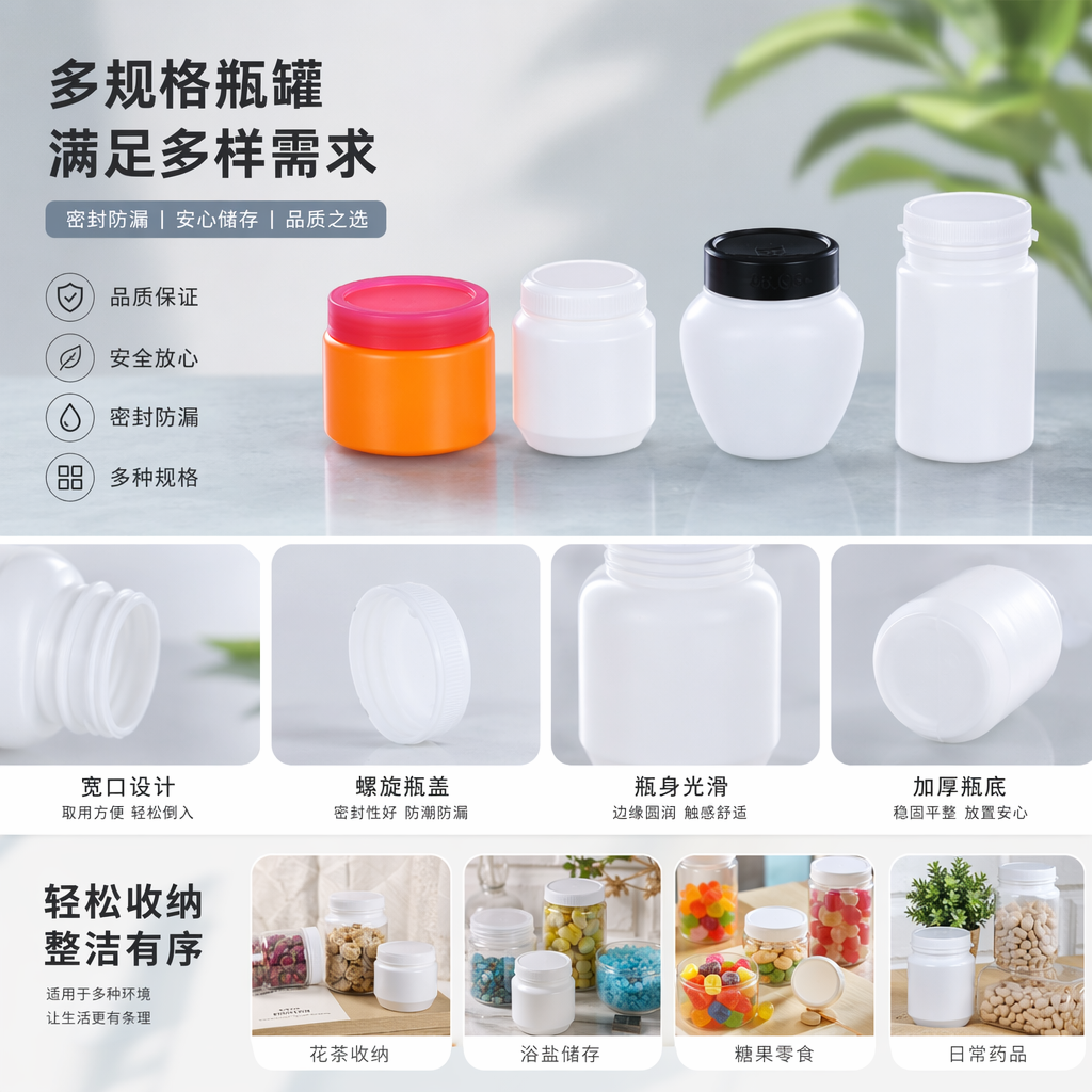 橙色膏霜瓶配粉红盖 白色膏霜瓶配白盖黑盖三款可选详情1