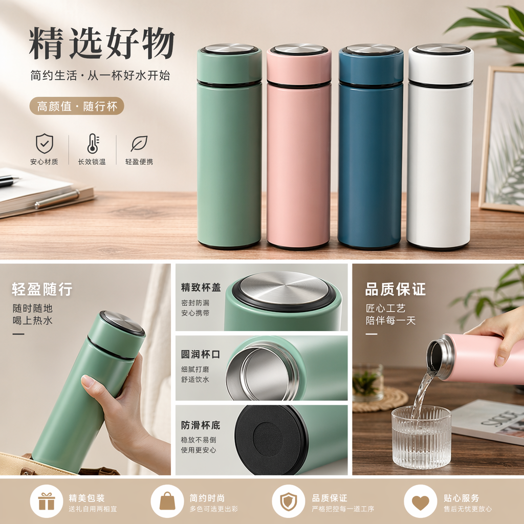 Colorful insulated cups and stainless steel vacuum insulated portable water cups are available in multiple colors pic 1