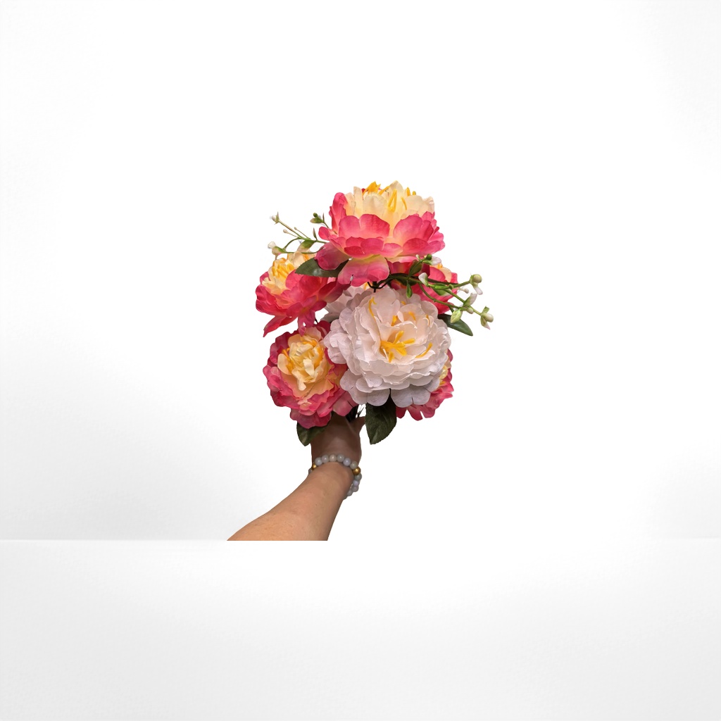 Colorful artificial peony bouquets, simulation living room decorative items, for wedding decoration Specification image