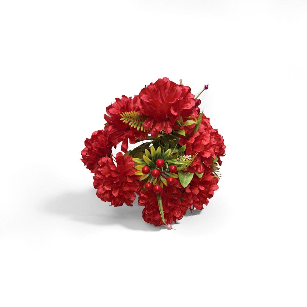 Red artificial flower bouquets for living room decoration, wedding ornaments, and artificial rose flower arrangement Specification image