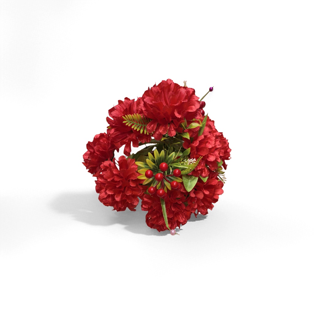 Red artificial flower bouquets for living room decoration, wedding ornaments, and artificial rose flower arrangement details Picture