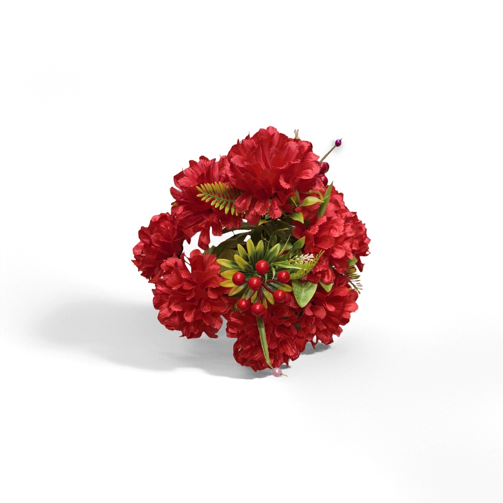 Red artificial flower bouquets for living room decoration, wedding ornaments, and artificial rose flower arrangement