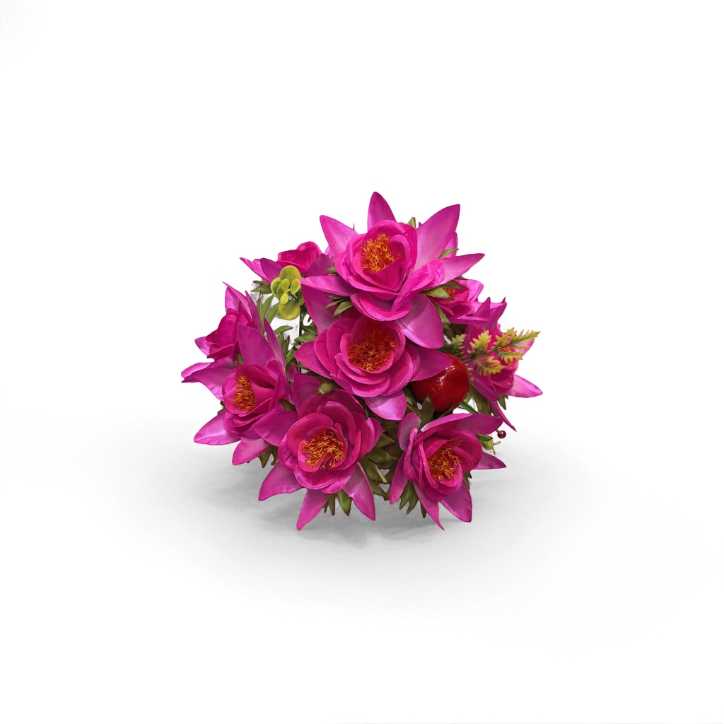 Pink silk flower bouquets for wedding decoration and home ornaments details Picture
