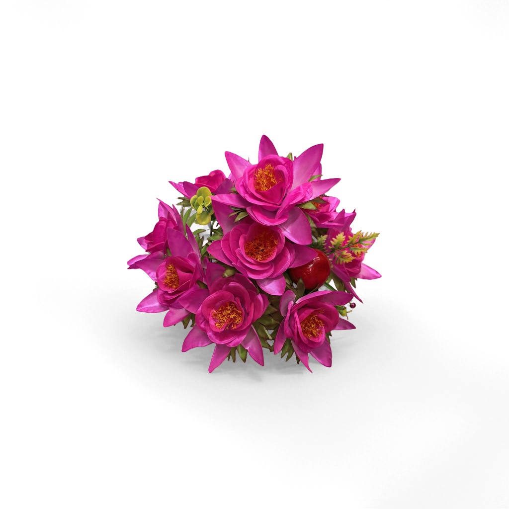 Pink silk flower bouquets for wedding decoration and home ornaments