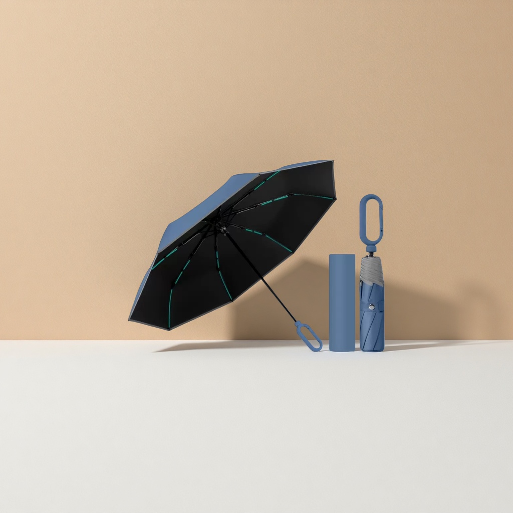 雾霾蓝晴雨两用自动伞 防水防晒轻便折叠女士男士通用