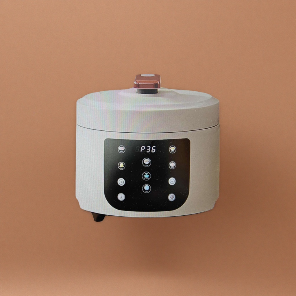 White rice cooker, household smart reservation multi-functional rice cooker, 3L details Picture