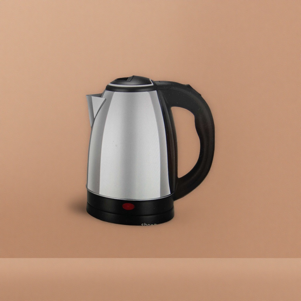 Silver electric kettle, household quick-heating kettle, stainless steel large capacity, automatic power-off