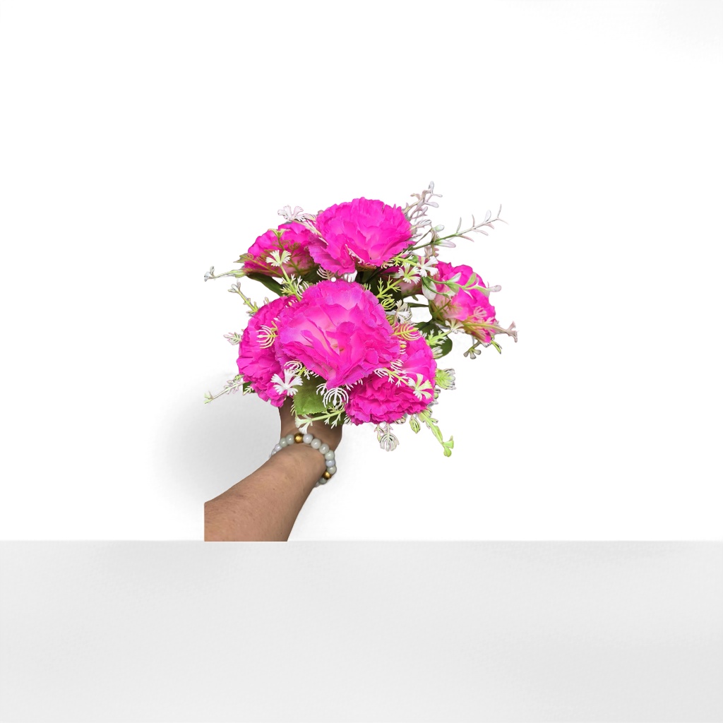 A pink artificial bouquet with a simulated starry sky rose for living room decoration