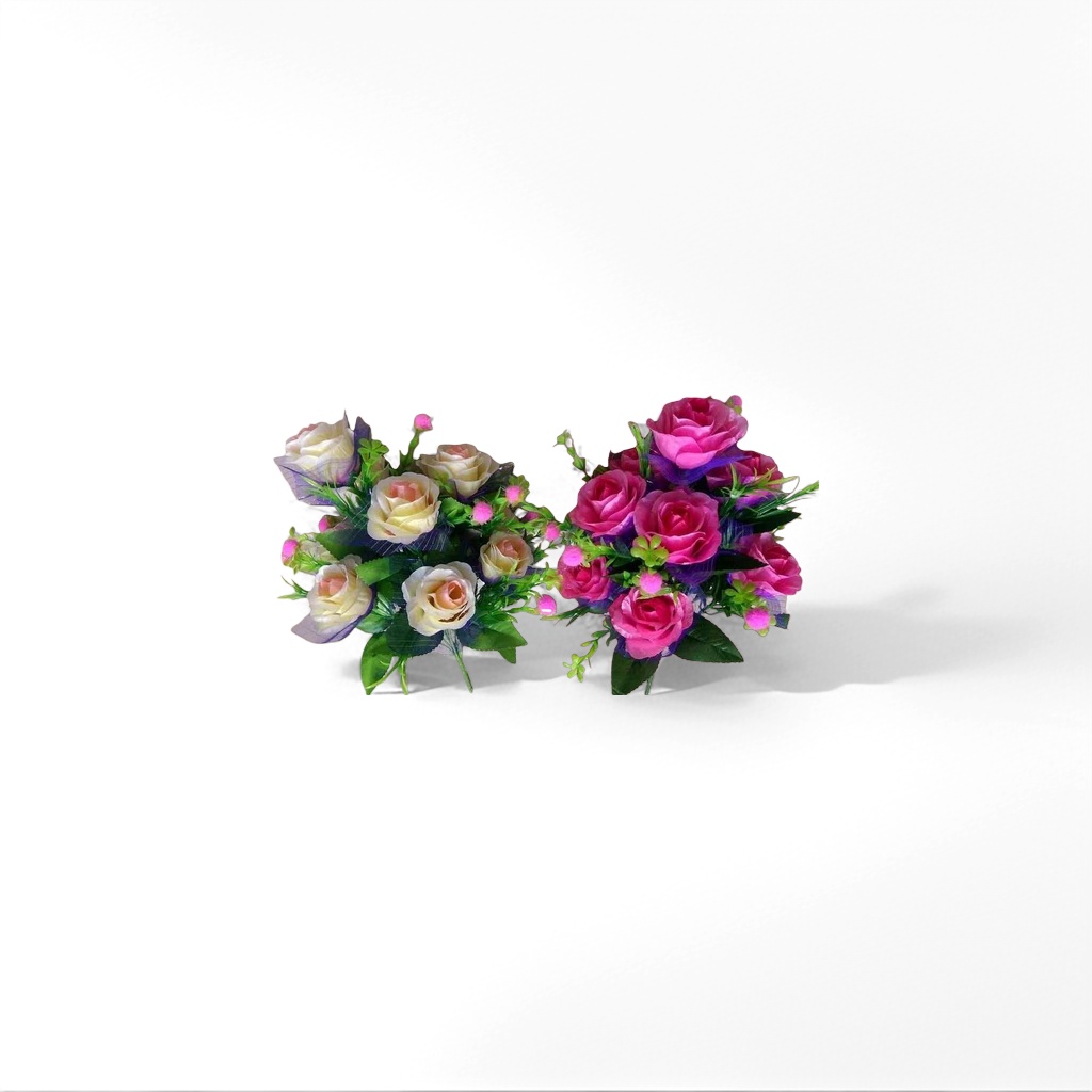 Pink and off-white artificial rose bouquets, artificial flower decorations for home furnishings Application Scenario