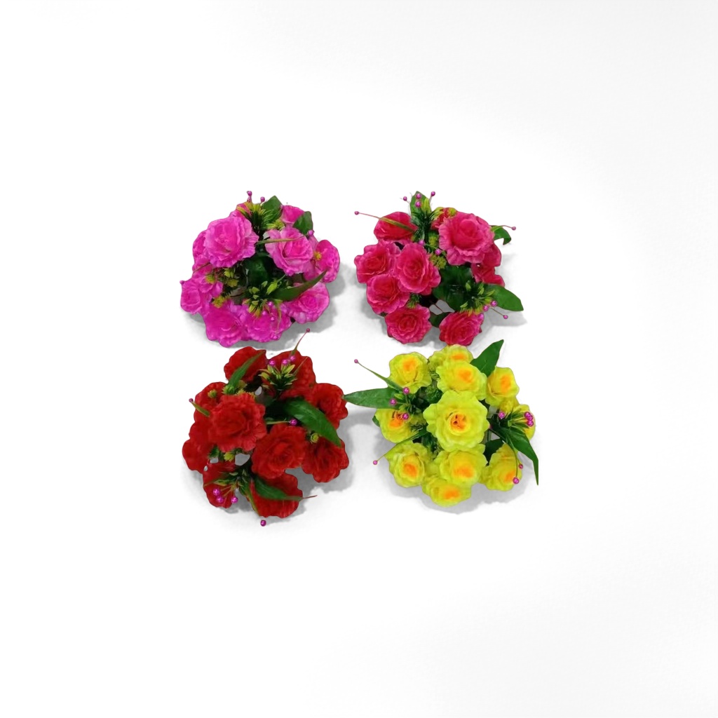 Colorful artificial flower bouquets, interior decorative items, wedding and home flower arrangements, artistic artificial flowers