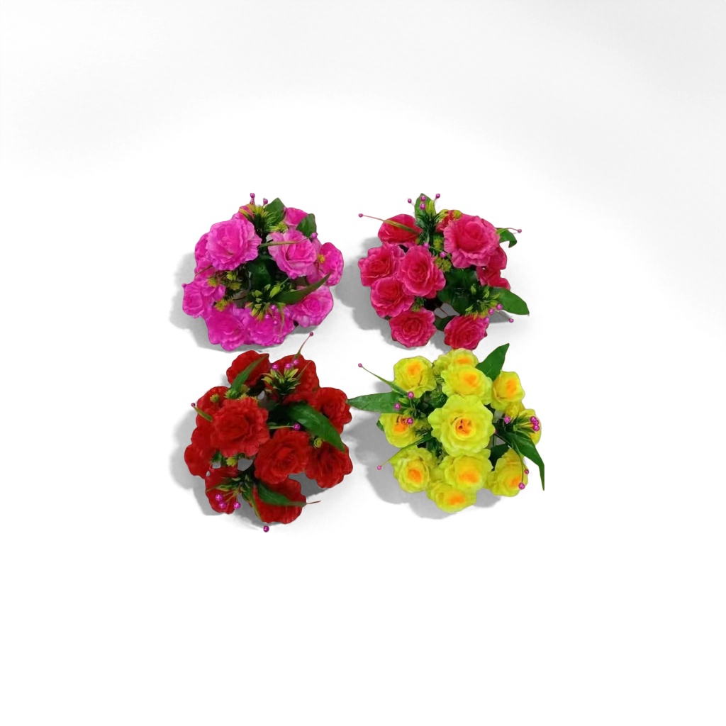 Colorful artificial flower bouquets, interior decorative items, wedding and home flower arrangements, artistic artificial flowers Specification image