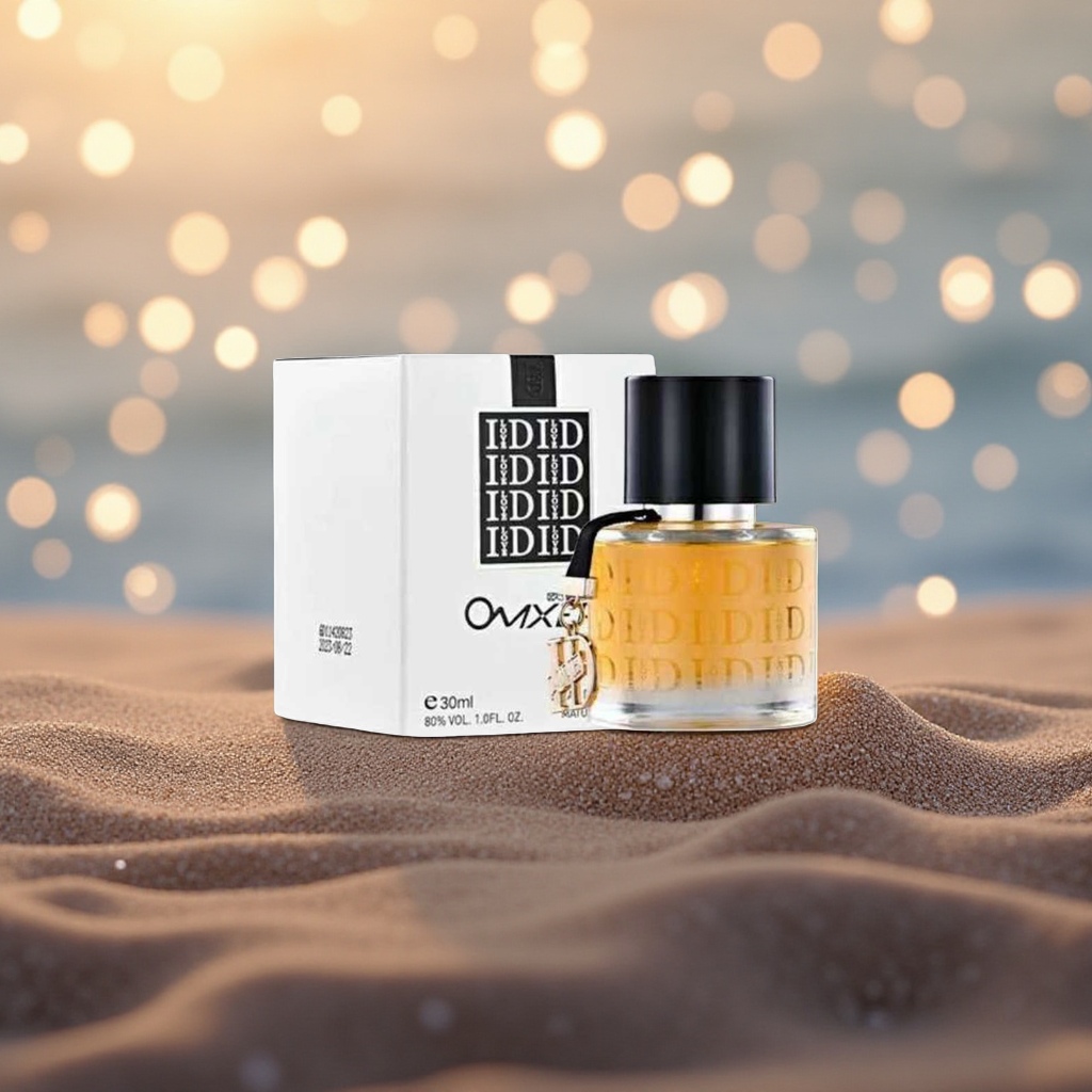 IDID Amber Fragrance, black lid, black rope, white box details Picture