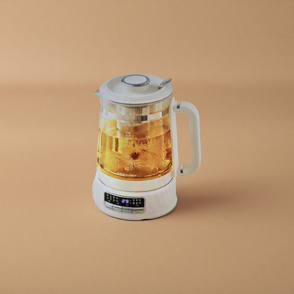 White electric kettle, household quick boiling kettle, 1500W high-power stainless steel insulated kettle Specification image