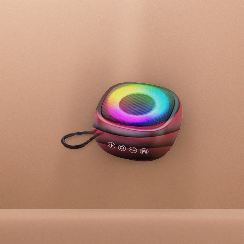 The 360-degree surround sound effect of the color circular light strip speaker is intelligently adjustable with RGB lighting