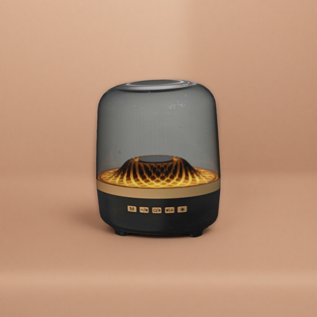 Black transparent cover Bluetooth speaker, high-fidelity portable outdoor waterproof mini speaker