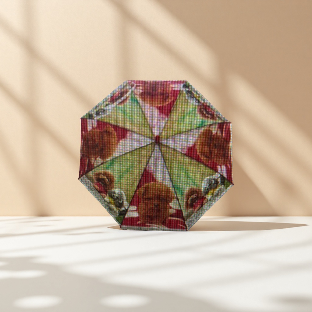 Colorful puppy pattern all-weather umbrella, waterproof, sun-proof, lightweight and foldable, suitable for both women and men Application Scenario