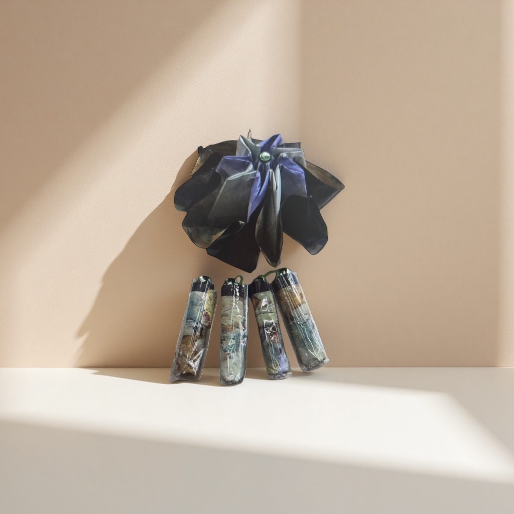 The black folding umbrella is portable, suitable for sun protection and rain protection, and can be used in both sunny and rainy weather with automatic opening and closing function Specification image