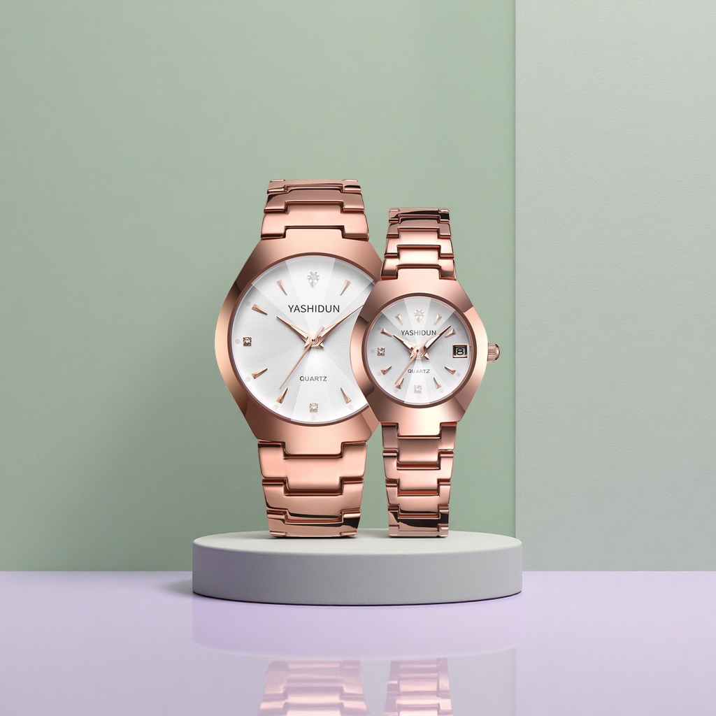 Rose gold couple watches, fashionable and simple, unisex watches Application Scenario