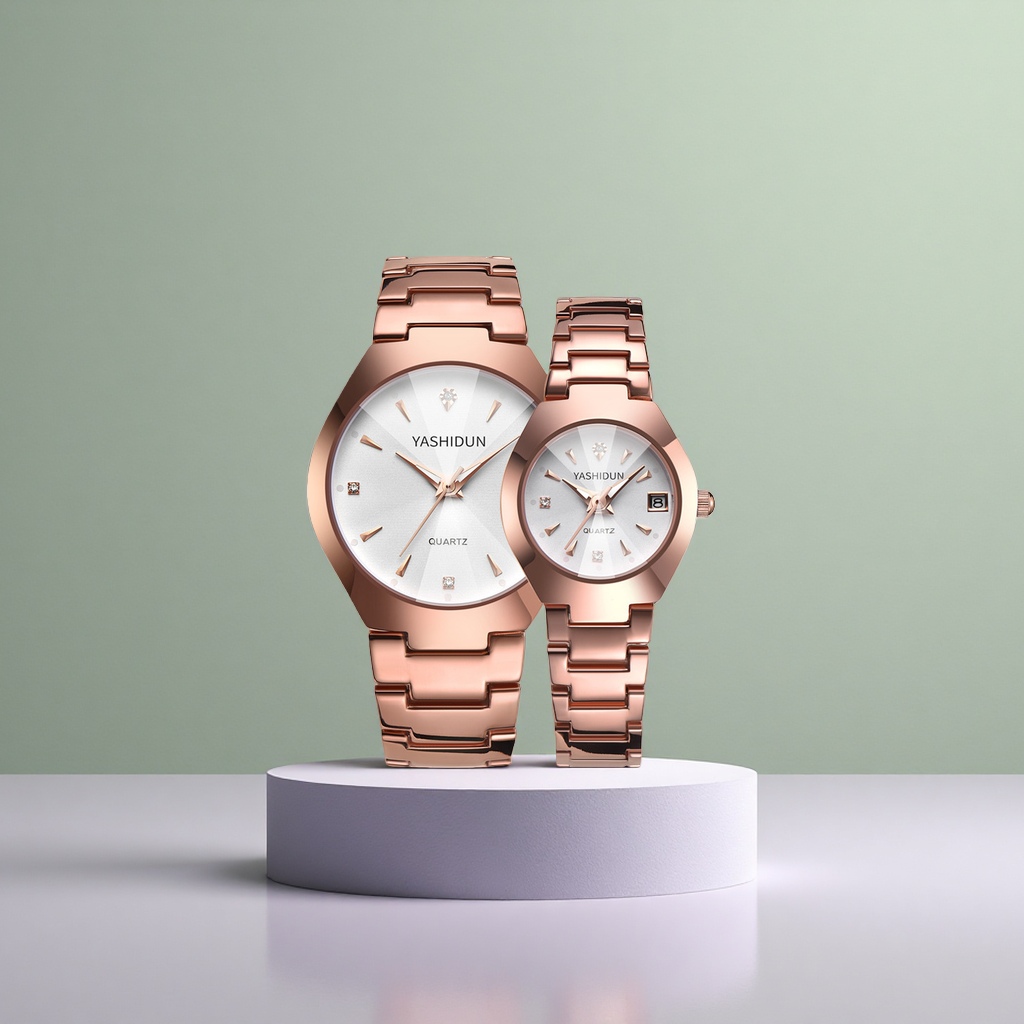 Rose gold couple watches, fashionable and simple, unisex watches Specification image