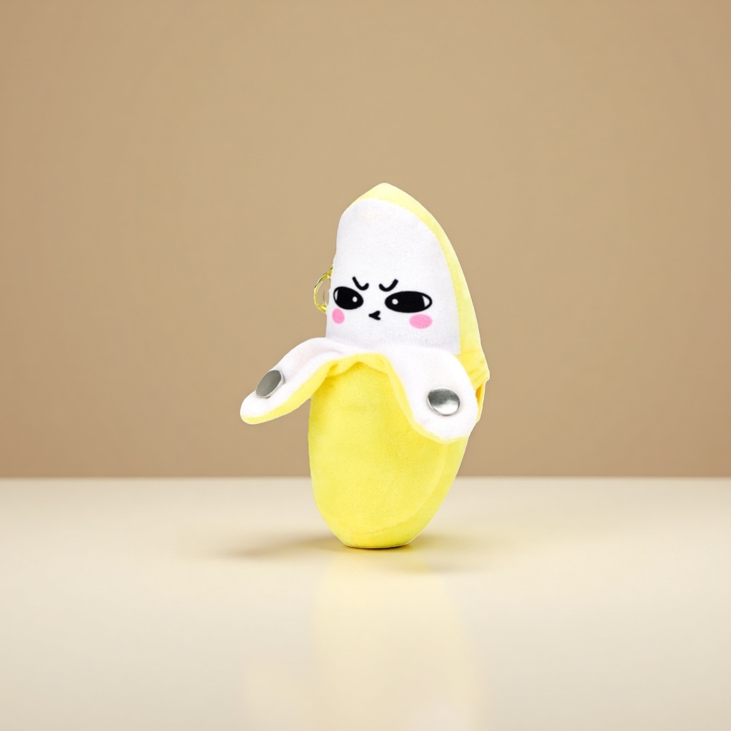 Amarillo banana forma muñeca de peluche lindo lindo decoración del hogar poner