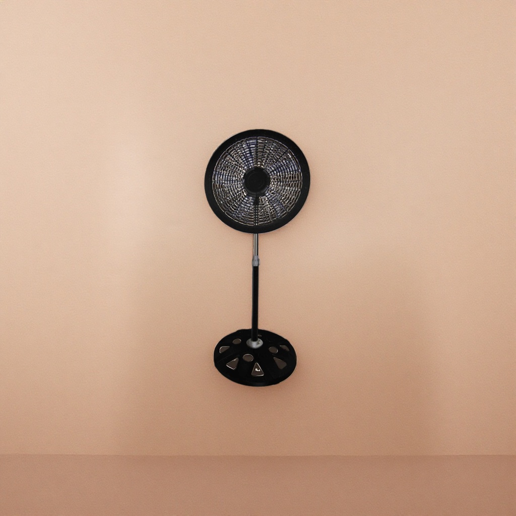 Ventilador de suelo negro para el hogar silencioso gran control remoto de viento ventilador eléctrico vertical Specification image