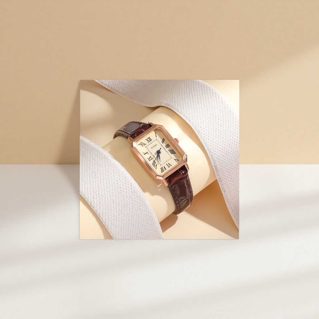 الورود الذهبية، الحزام البني، ساعة الرجل الرقمية الرومانية Specification image