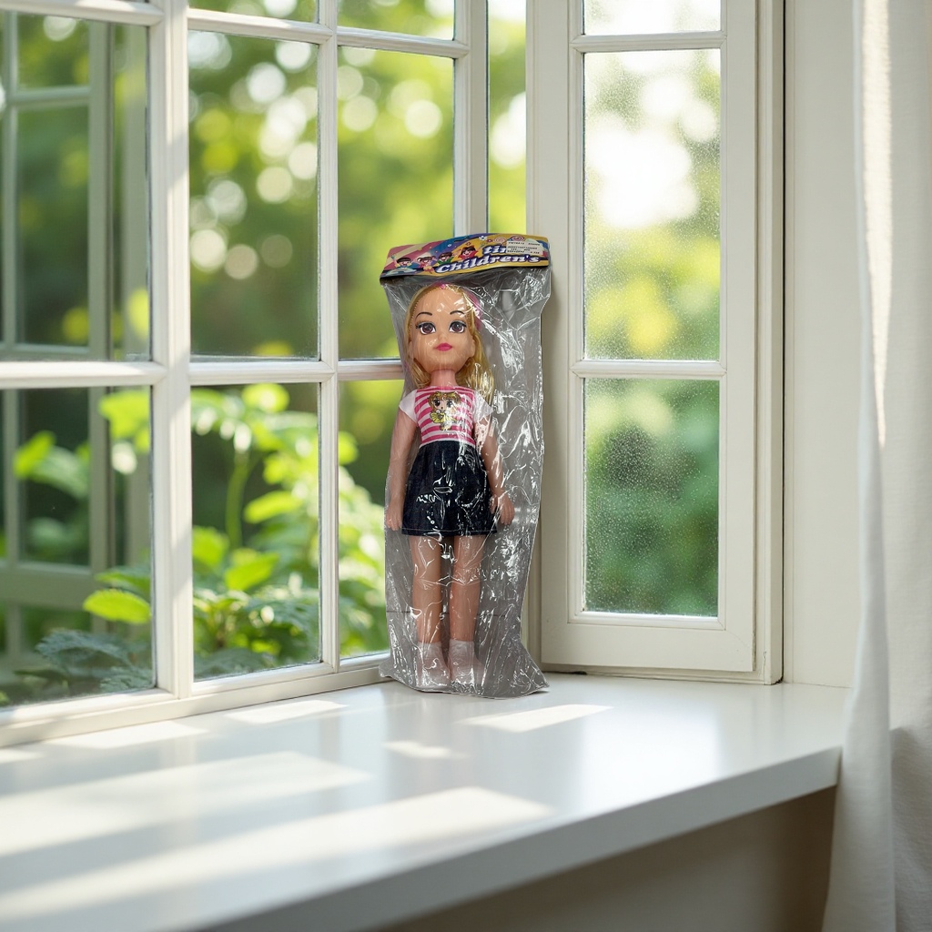 Blonde girl doll plastic packaging children's toy figurine Application Scenario
