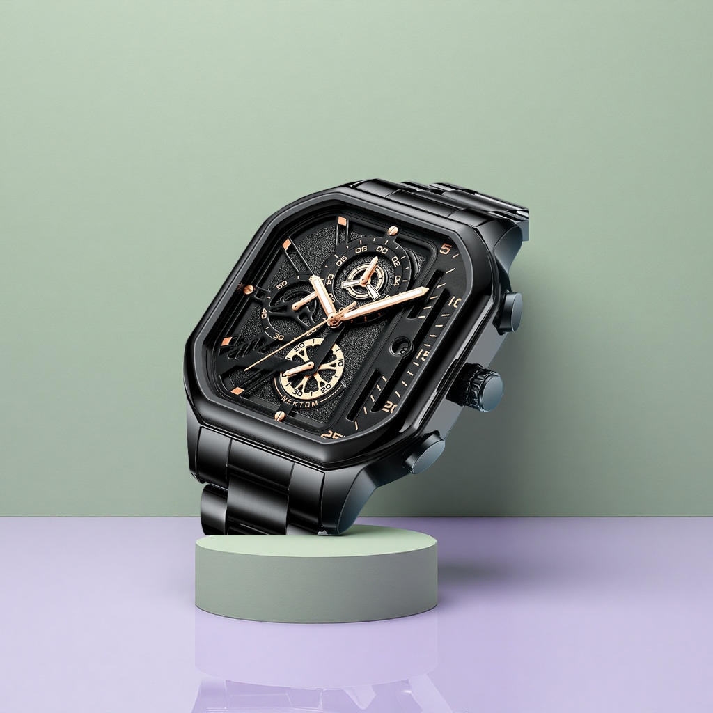 Black mechanical watch for men, automatic winding, luminous, waterproof, simple, business and casual Application Scenario