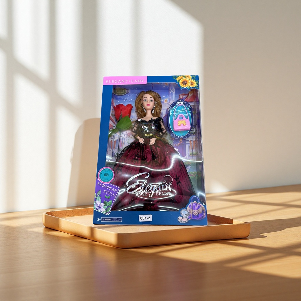 Barbie doll blue packaging box, genuine children's toy, birthday gift for girls Specification image