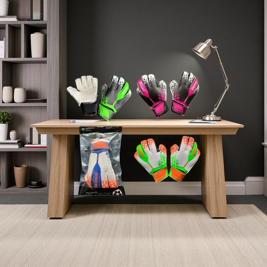 Colored goalkeeper gloves, professional anti-slip and thickened palm surface, for football training and matches